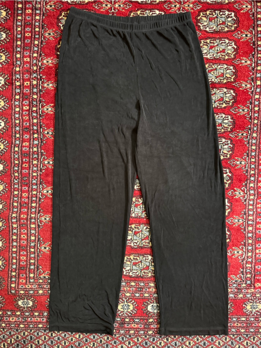 Chicos Private Edition Silky Slinky Pull On Lounge Travel Pants Size 2 (Large)